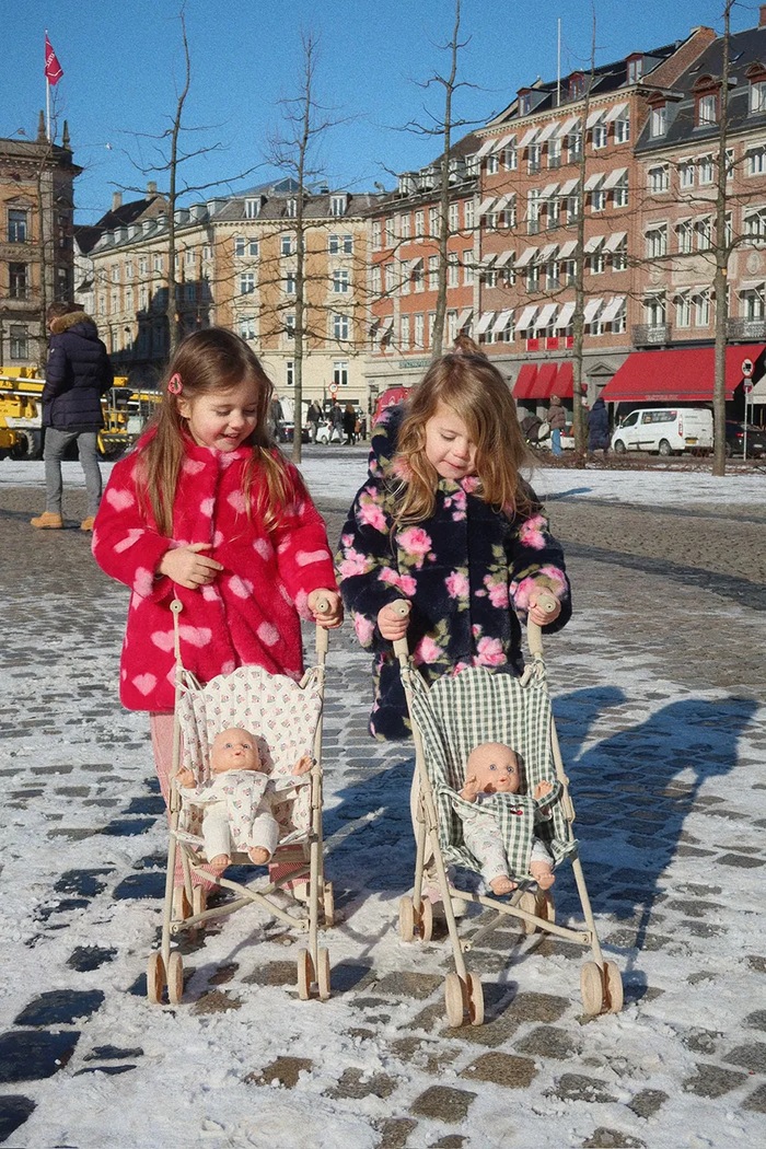 Καροτσάκι για κούκλες Konges Sløjd CHEEKY DOLL STROLLER KS104250.9BYA πράσινο