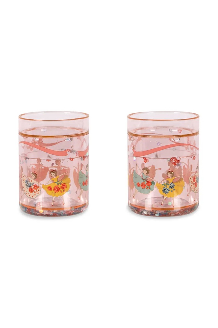 Konges Sløjd set căni 2 PACK GLITTER CUPS 2-pack portocaliu KS103638.9BYA