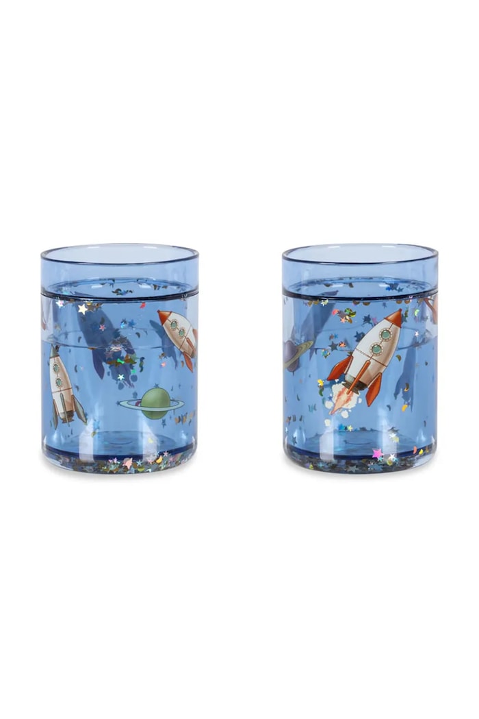 Konges Sløjd set căni 2 PACK GLITTER CUPS 2-pack albastru KS103638.9BYA