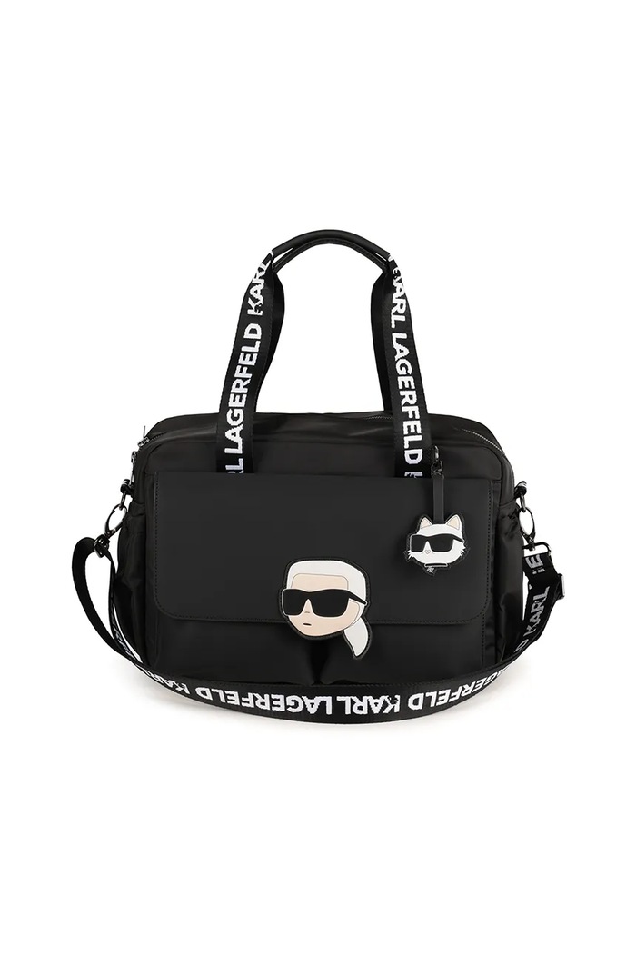 Taška na kočárek s přebalovací podložkou Karl Lagerfeld Z30999 černá AW25