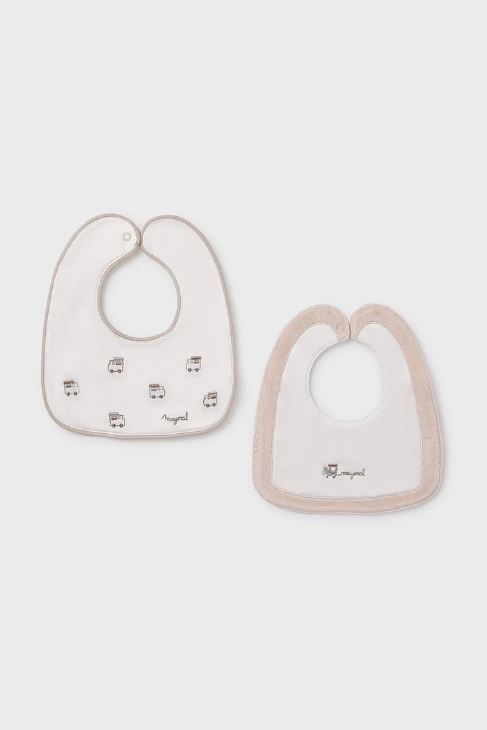 Mayoral Newborn Śliniak niemowlęcy 2-pack beżowy 9950.1B.Newborn.9BYA