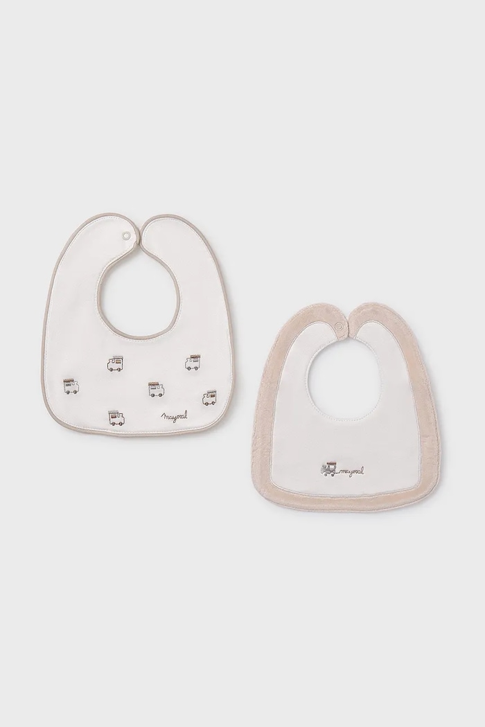 Mayoral Newborn Śliniak niemowlęcy 2-pack beżowy 9950.1B.Newborn.9BYA