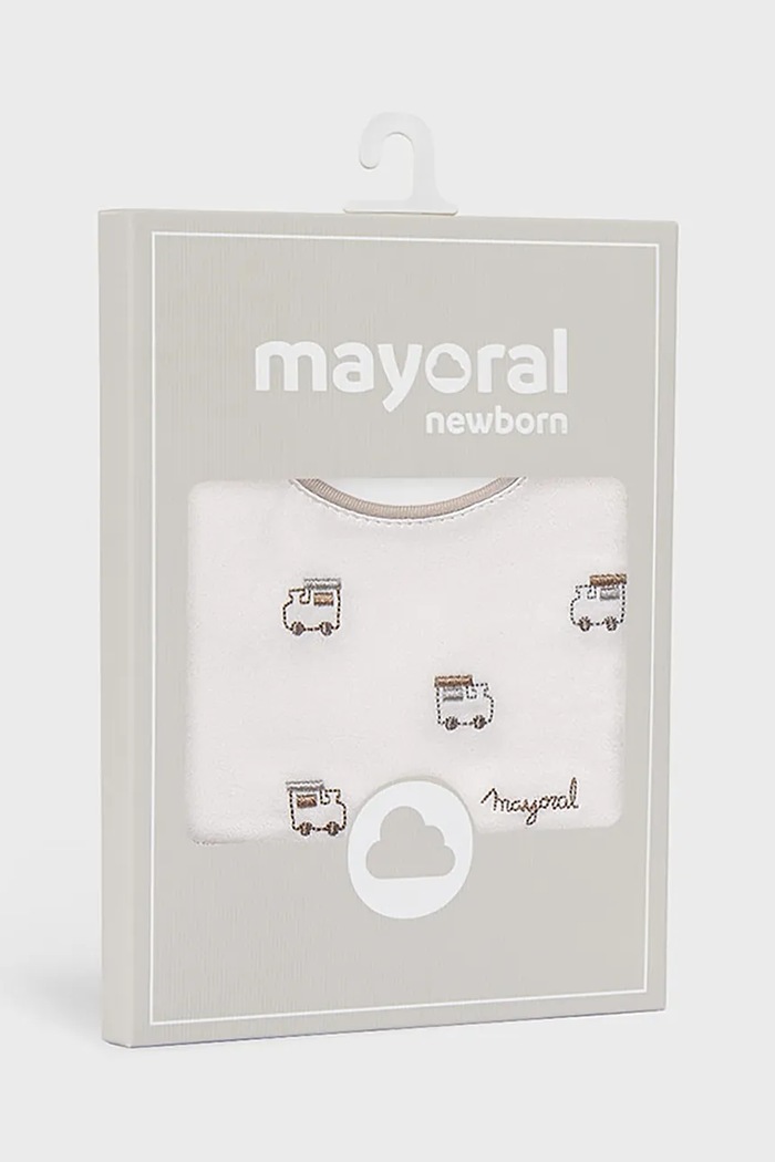 Chłopiec Mayoral Newborn Śliniak niemowlęcy 2-pack 9950.1B.Newborn.9BYA beżowy