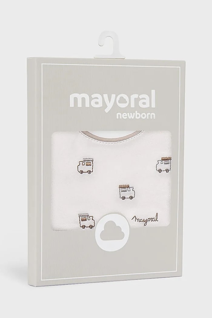 Chłopiec Mayoral Newborn Śliniak niemowlęcy 2-pack 9950.1B.Newborn.9BYA beżowy