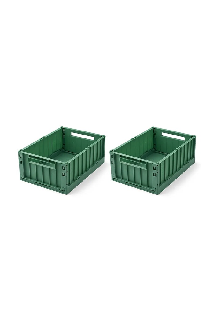 Liewood pojemnik do przechowywania Weston Storage Box M 2-pack 2-pack zielony LW14677.9BYA