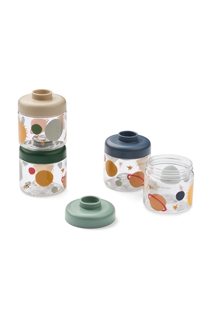 Liewood Nádoba na svačinu Liewood Dominique Baby Food Tritan Boxes 4-Pack 4-pack námořnická modř LW20632.9BYA