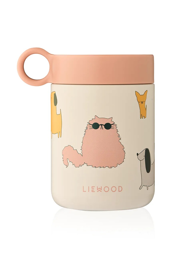 Liewood Pojemnik na jedzenie dla dzieci Kiani Printed Food Jar beżowy LW19960.9BYA