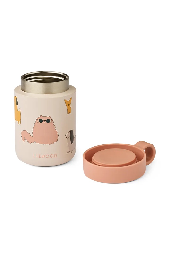Liewood Pojemnik na jedzenie dla dzieci Kiani Printed Food Jar LW19960.9BYA beżowy AW25