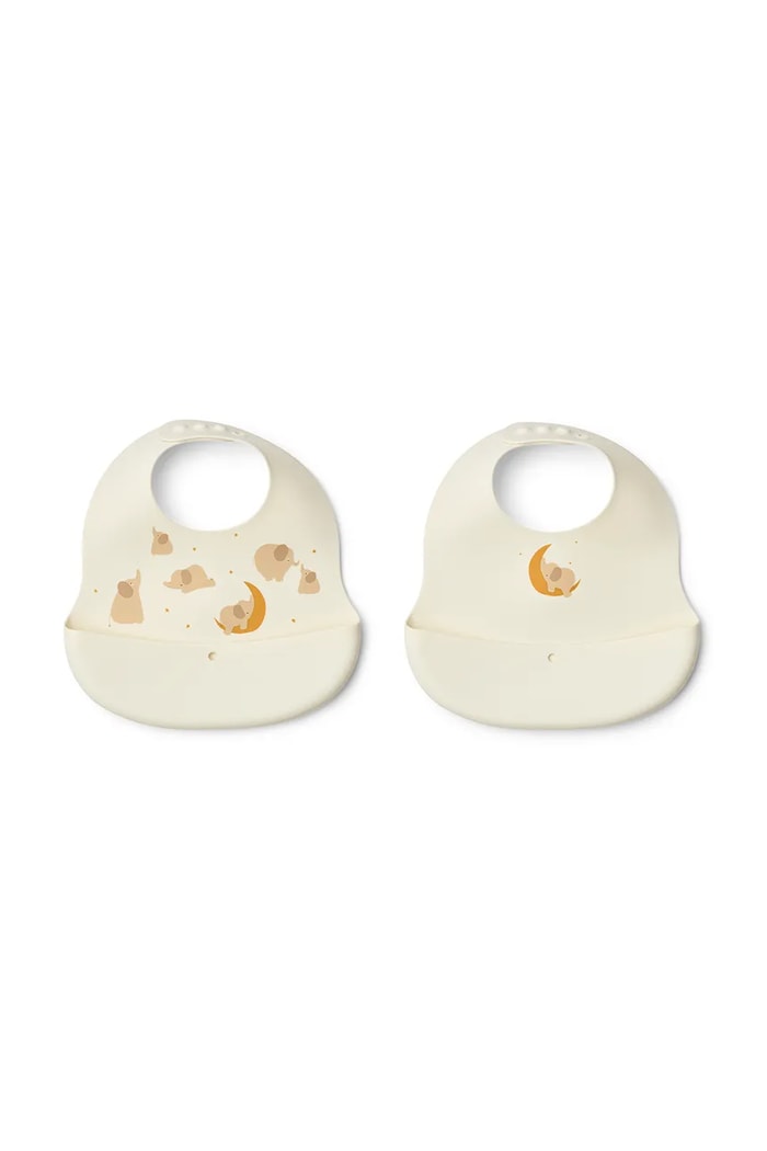 Liewood salopetă pentru bebeluși Ember Printed Bib 2-pack 2-pack 2-pack bej LW20119.9BYA