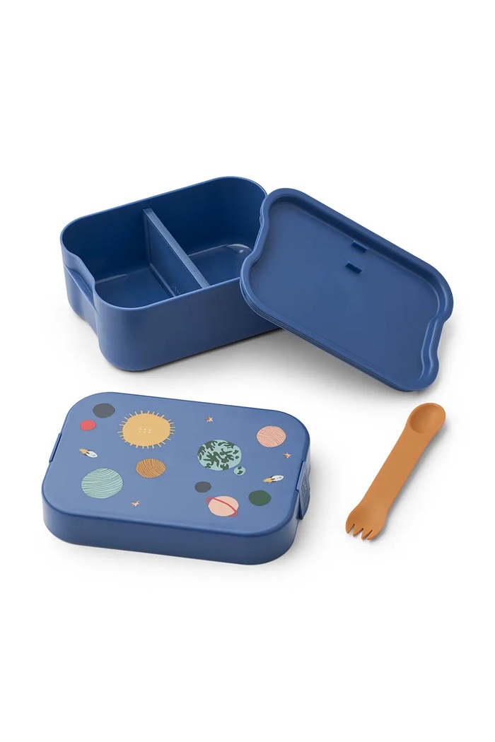CHLAPEC Sada obědové krabičky a láhve pro děti Liewood Chelsey Printed Lunchbox Set LW20131.9BYA modrá