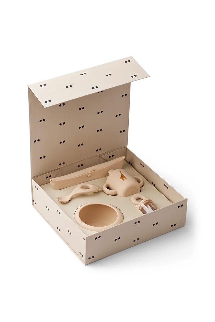 Sada riadu a príborov pre deti Liewood Mileah Baby Mealtime Set Darčekový box oranžová LW20421.9BYA