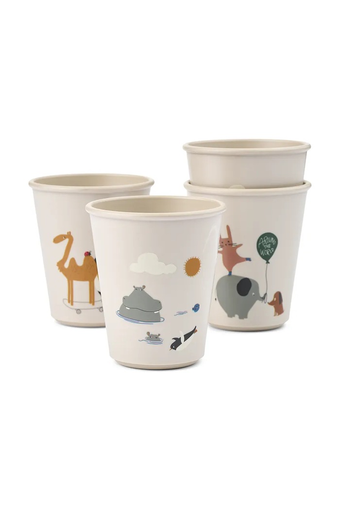 Liewood set căni Lana Cup 4-Pack 4-pack bej LW20695.9BYA