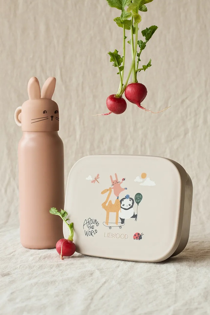 Láhev na vodu Liewood Falk Water Bottle With Rabbit Lid 350 ml růžová LW20758.9BYA