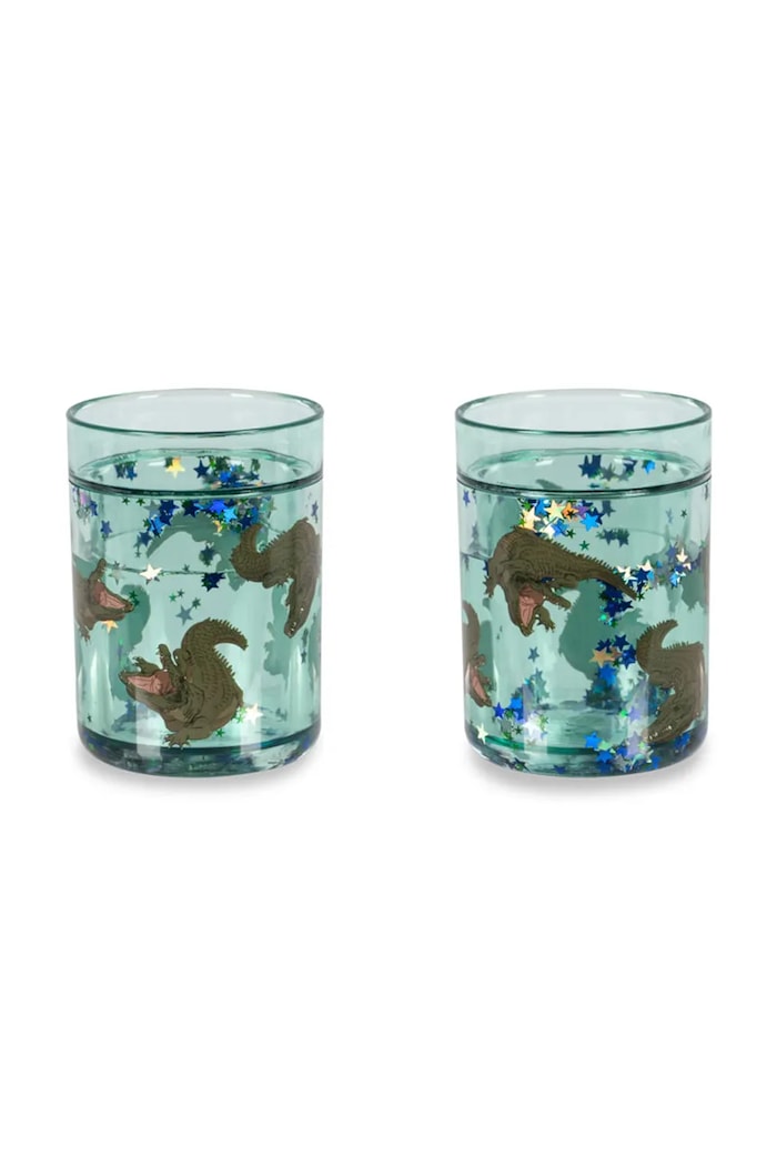 Sada pohárov Konges Sløjd 2 PACK GLITTER CUPS 2-pak modrá KS104169.9BYA