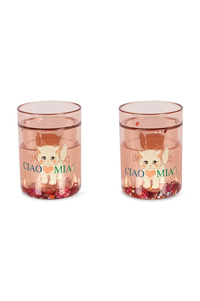 Konges Sløjd set căni 2 PACK GLITTER CUPS 2-pack roz KS105181.9BYA