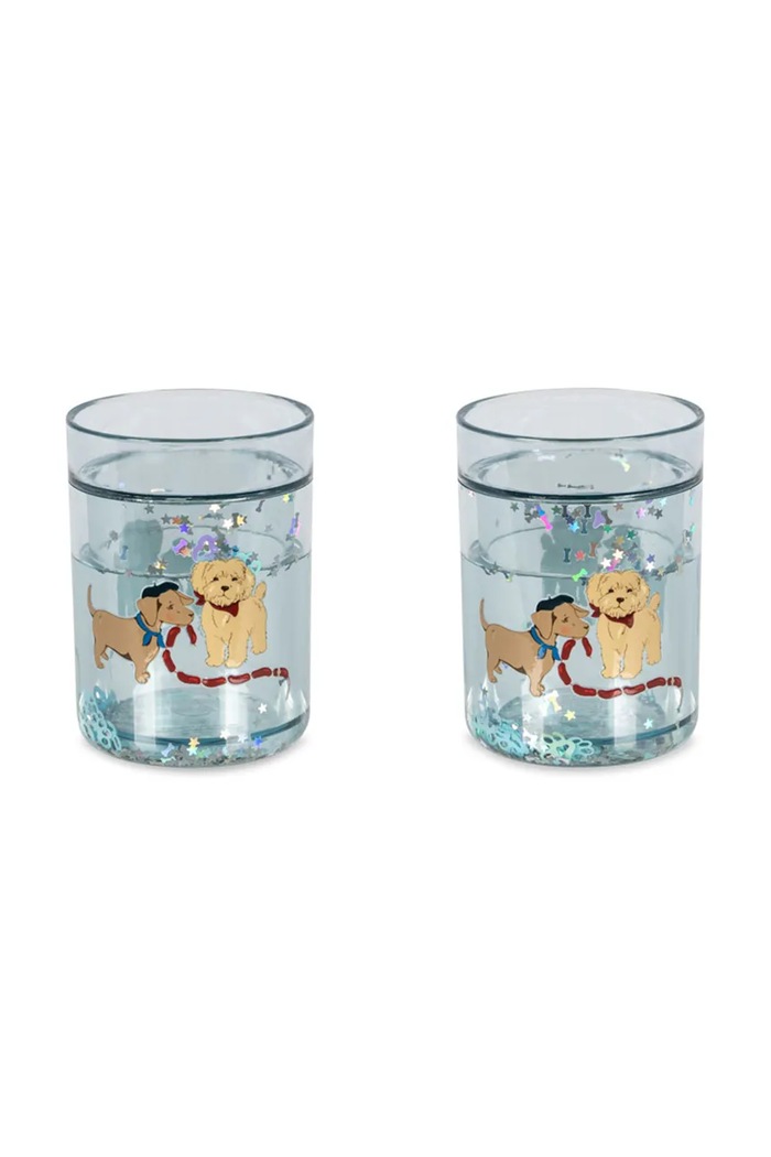 Konges Sløjd set căni 2 PACK GLITTER CUPS 2-pack albastru KS105181.9BYA