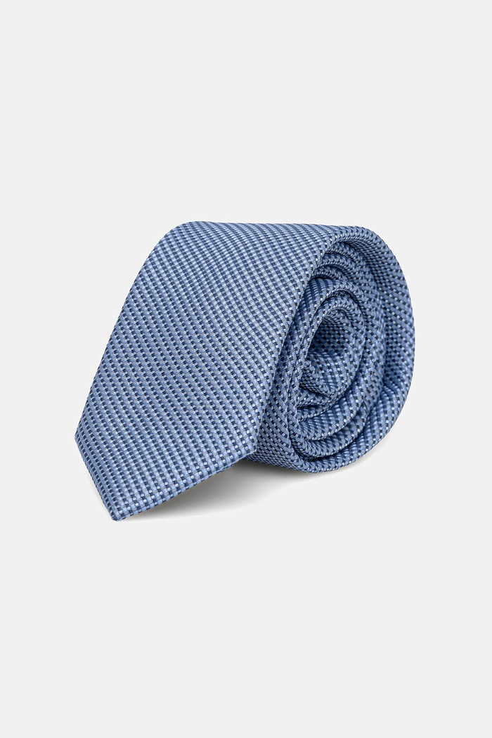 Kravata s prídavkom hodvábu Calvin Klein modrá CK2111E001