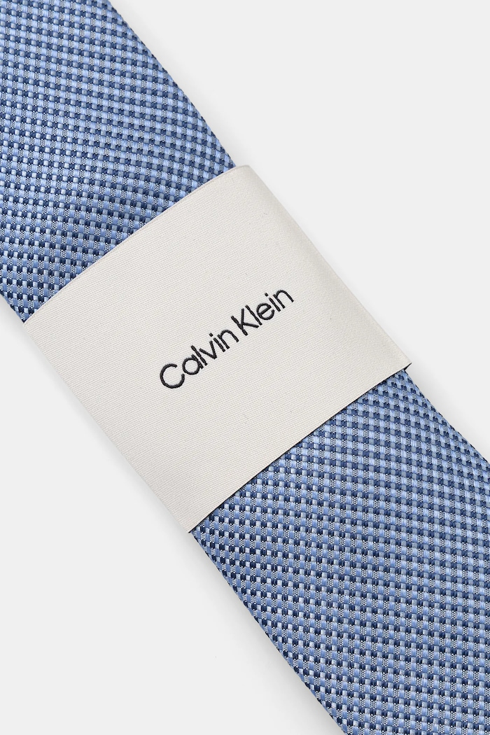 Doplnky Kravata s prídavkom hodvábu Calvin Klein CK2111E001 modrá