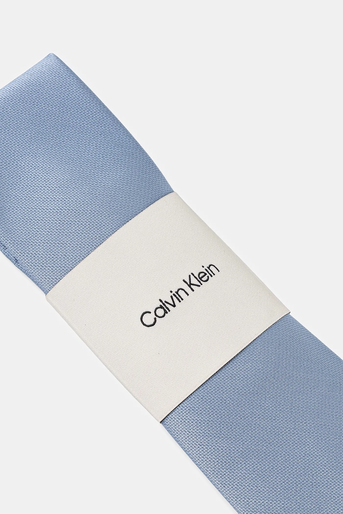 Doplňky Calvin Klein kravata pánská s příměsí hedvábí CK2111E002 modrá