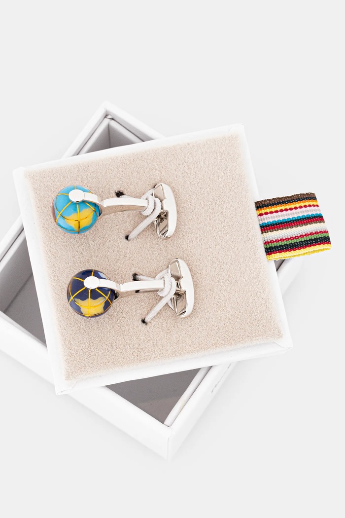 Accesorii Paul Smith butoni M1A.CUFF.MGSPIN albastru