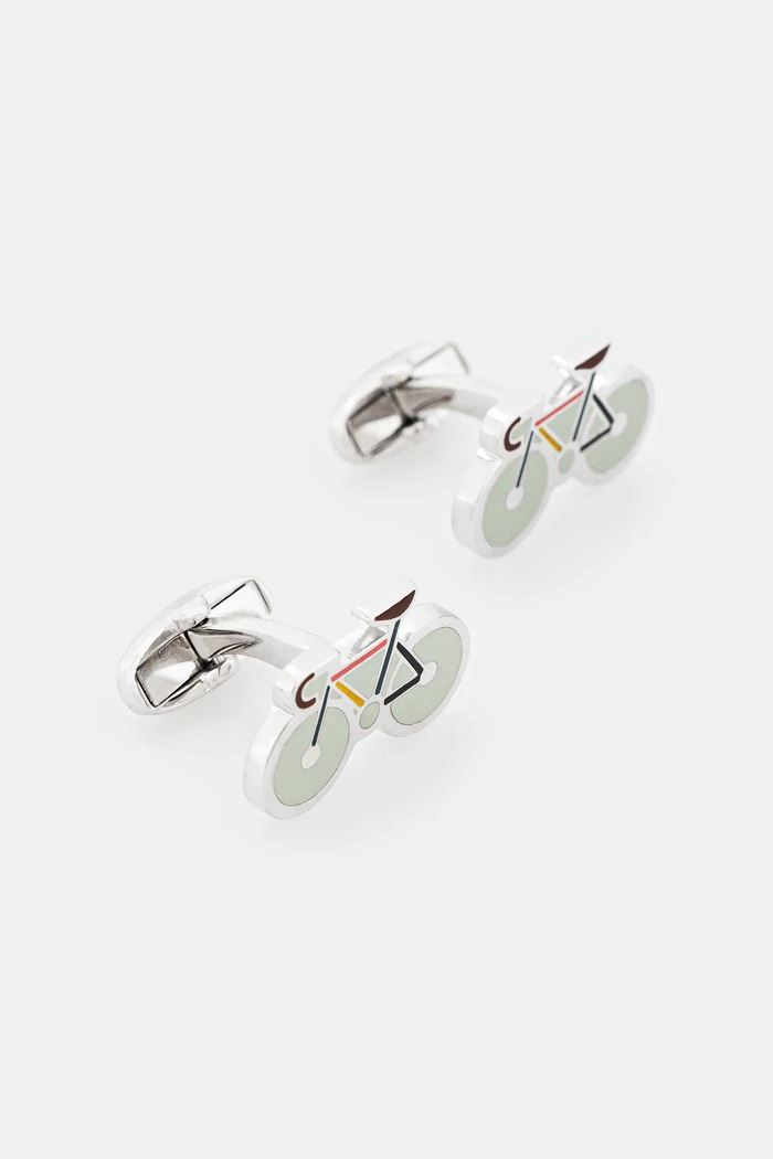 Paul Smith Butoni argintiu M1A.CUFF.PBIKE