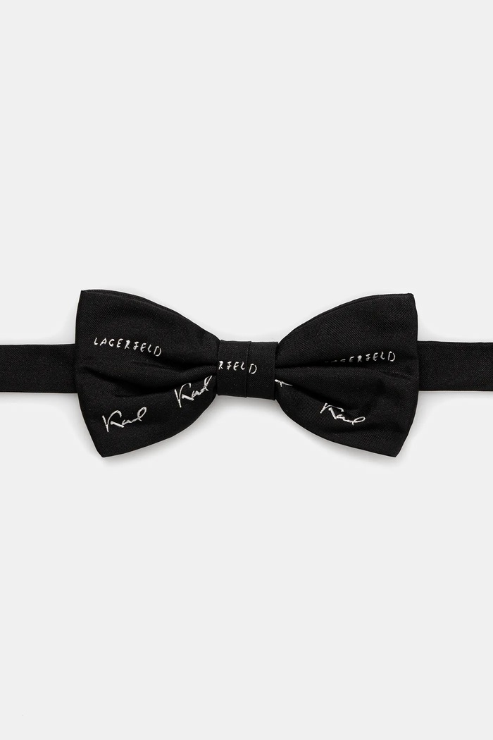 Karl Lagerfeld papion de mătase negru 553151.805200