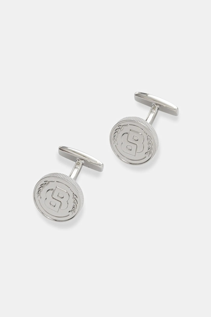 BOSS butoni B-COIN-CUF argintiu 50546024