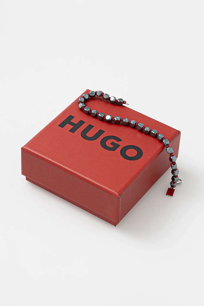 Accesorii HUGO brățară E-CUBESCORD2-BRA 50544514 burgundia