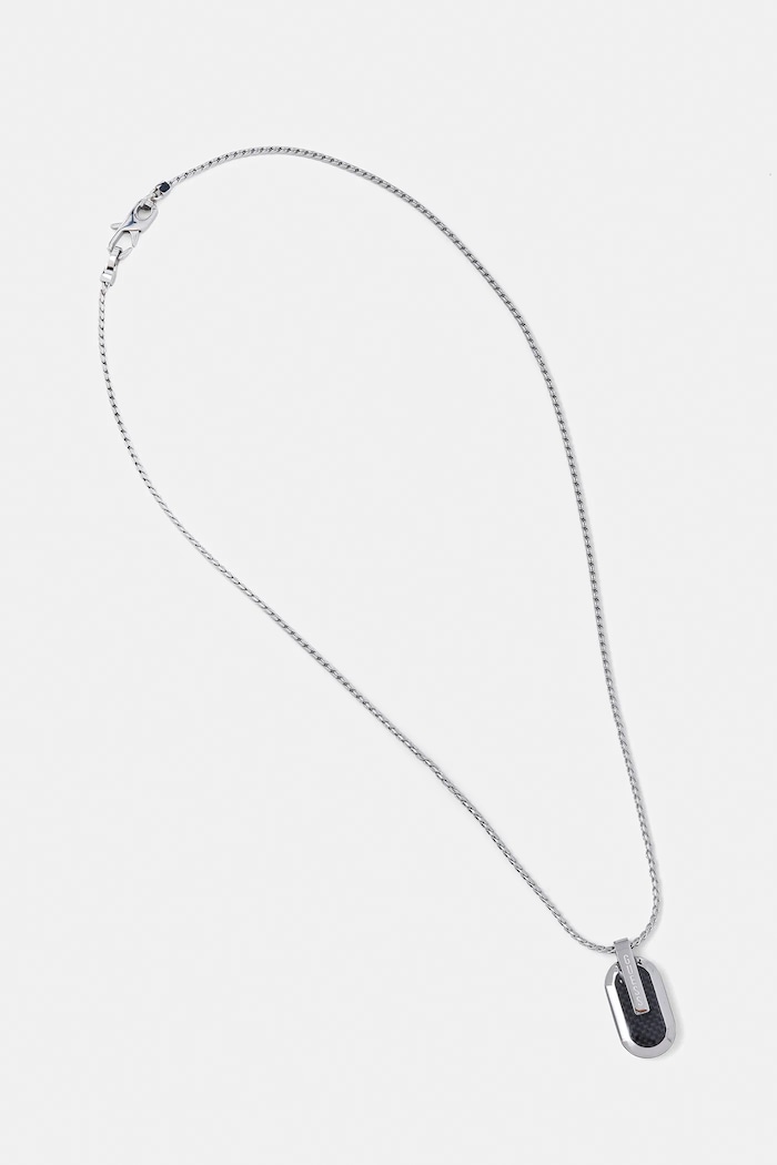 Náhrdelník Guess RACER TAG Dárkový box stříbrná JUMN04.043JW