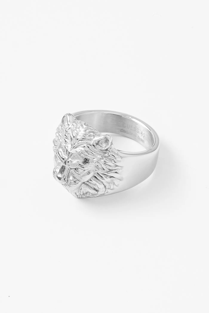Pečetní prsten Guess LION KING Dárkový box stříbrná JUMR01.307JW