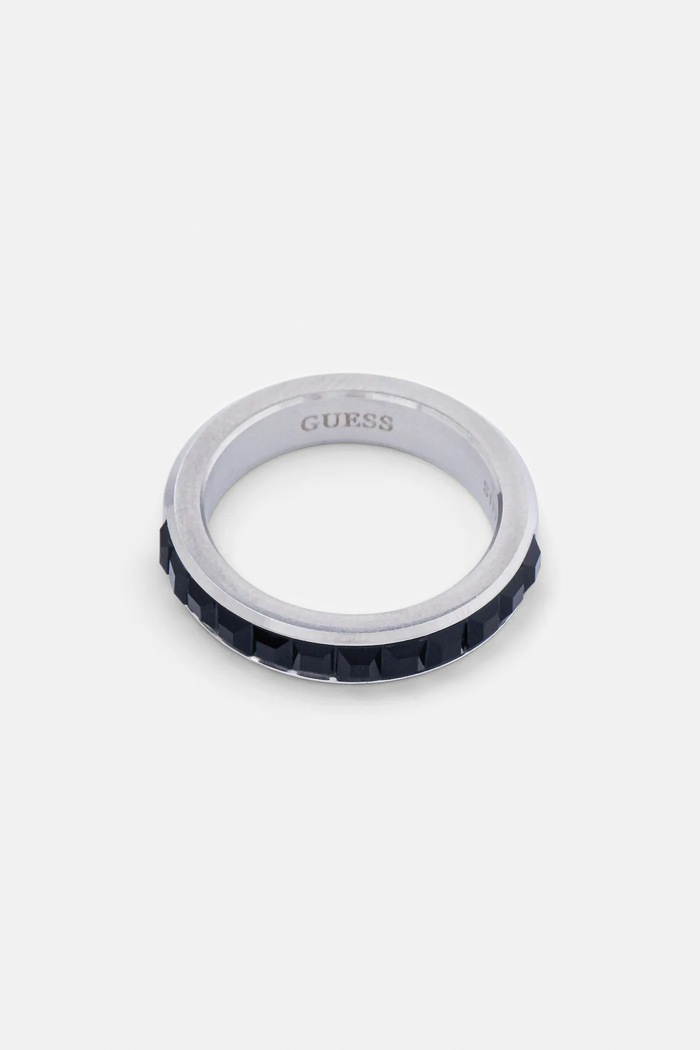 Prstýnek Guess ECLIPSE NOIR Dárkový box stříbrná JUMR05.100JW