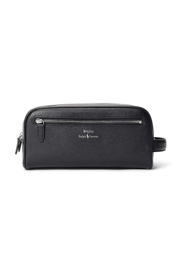 Usnjena kozmetična torbica Polo Ralph Lauren črna 405966737