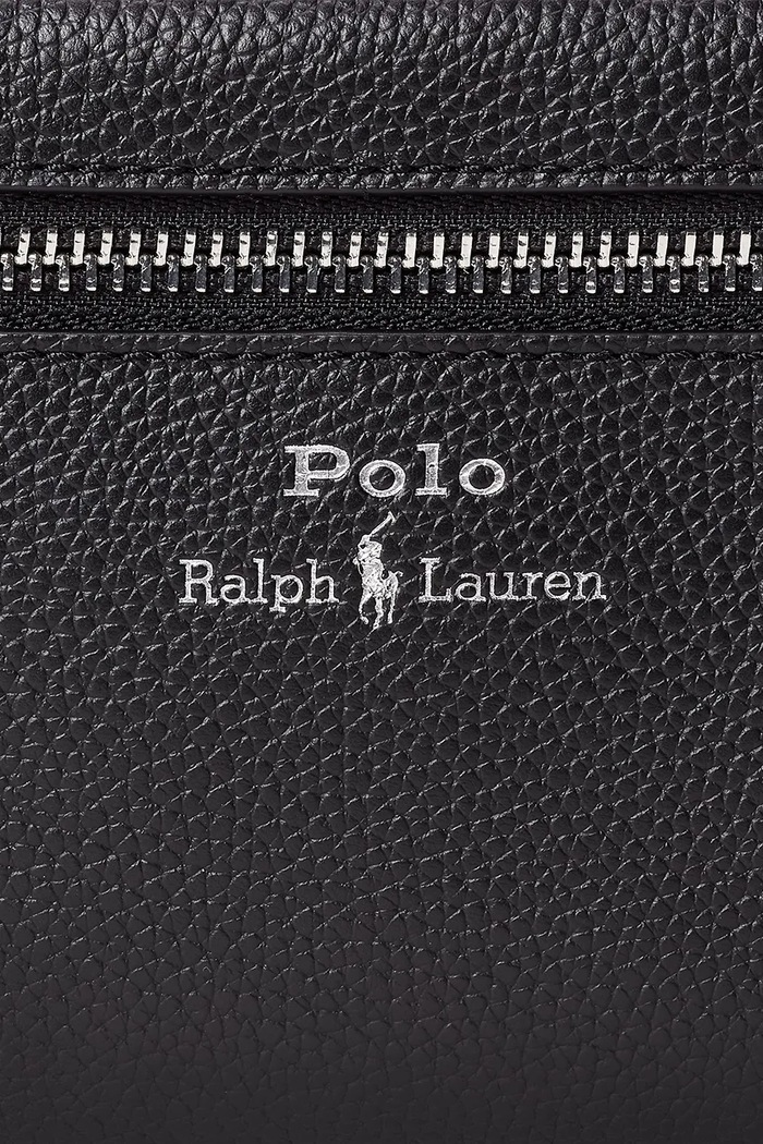 Usnjena kozmetična torbica Polo Ralph Lauren 405966737 črna