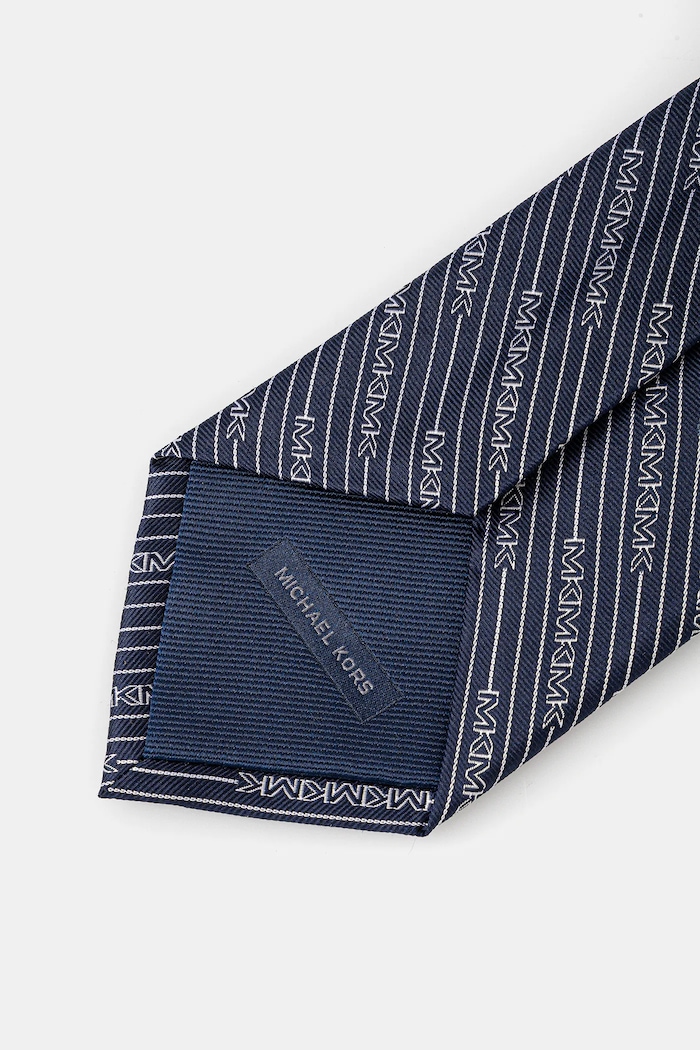 Michael Kors cravată de mătase MK0DT00189 bleumarin AW25