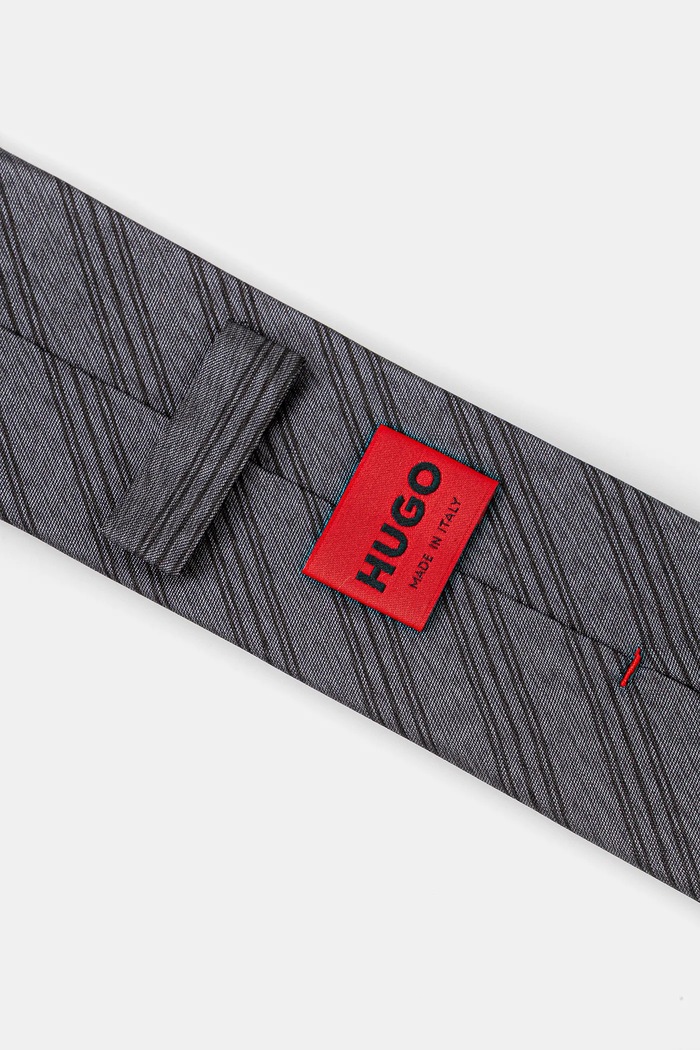 Шелковый галстук HUGO Tie cm 6 50551720 серый AW25
