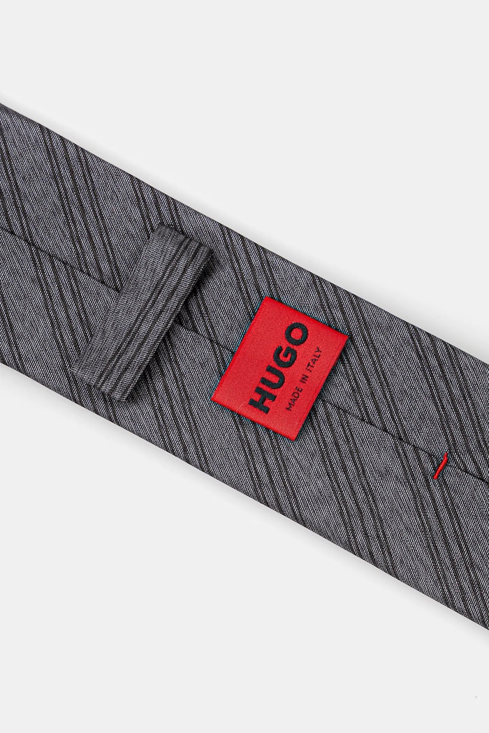 Шелковый галстук HUGO Tie cm 6 50551720 серый AW25
