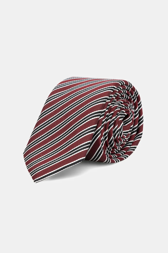 Kravata s hedvábím HUGO Tie 6 cm burgundské 50551722