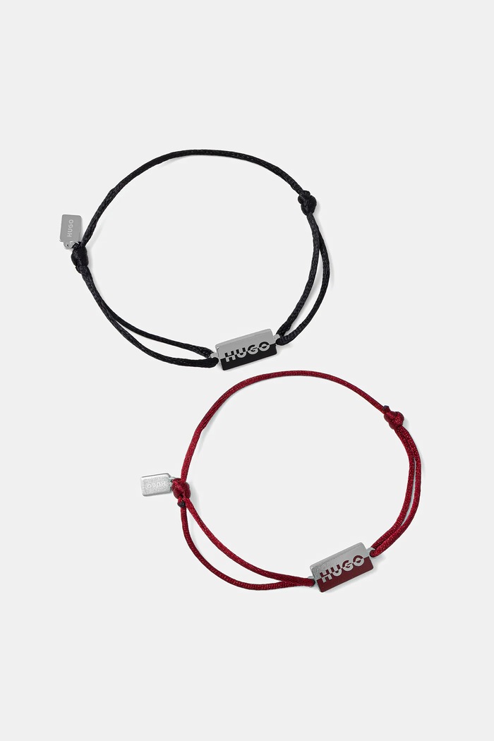 HUGO brățară 2-pack E-HUGOCORD2-BRA Gift Box rosu 50549076