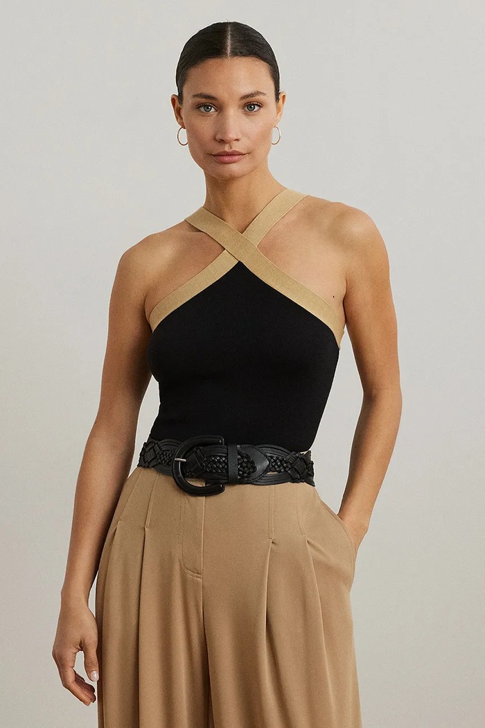 Top Lauren Ralph Lauren slim μαύρο 200971358