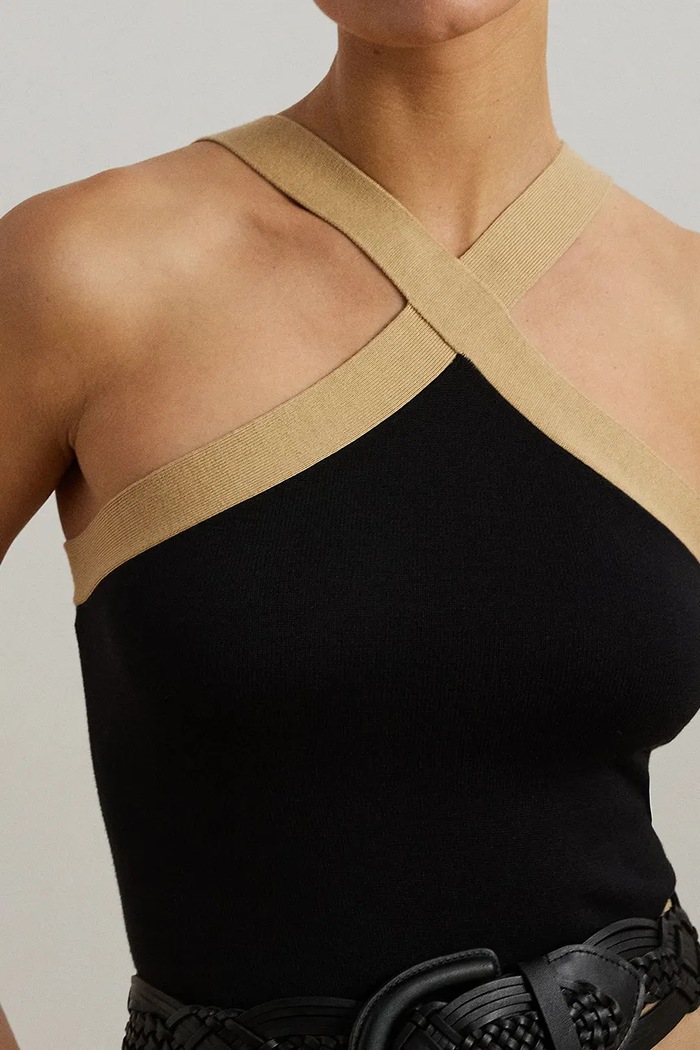 Top Lauren Ralph Lauren μαύρο 200971358
