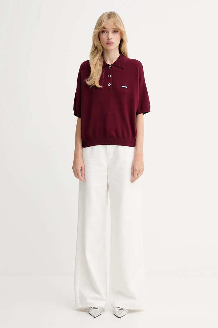 Vuneni pulover Rotate 1143042734 bordo AW25