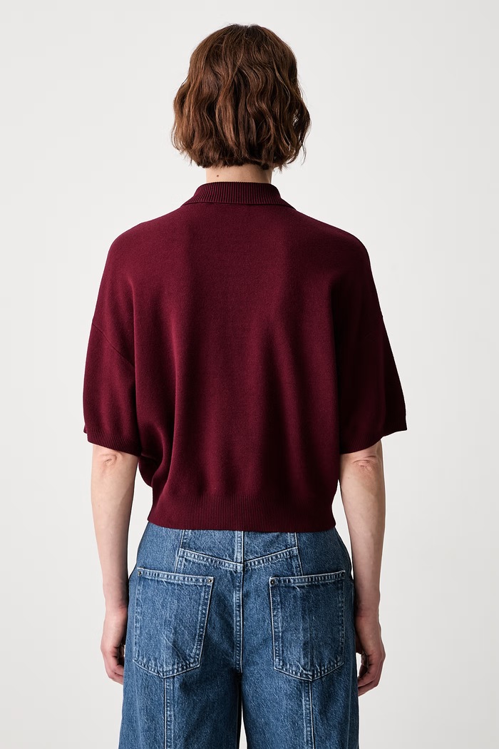 Îmbrăcăminte Rotate pulover din lână merino pentru femei 1143042734 burgundia