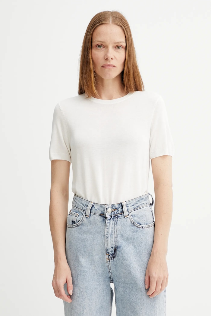 Calvin Klein t-shirt regular beżowy LV044A307G
