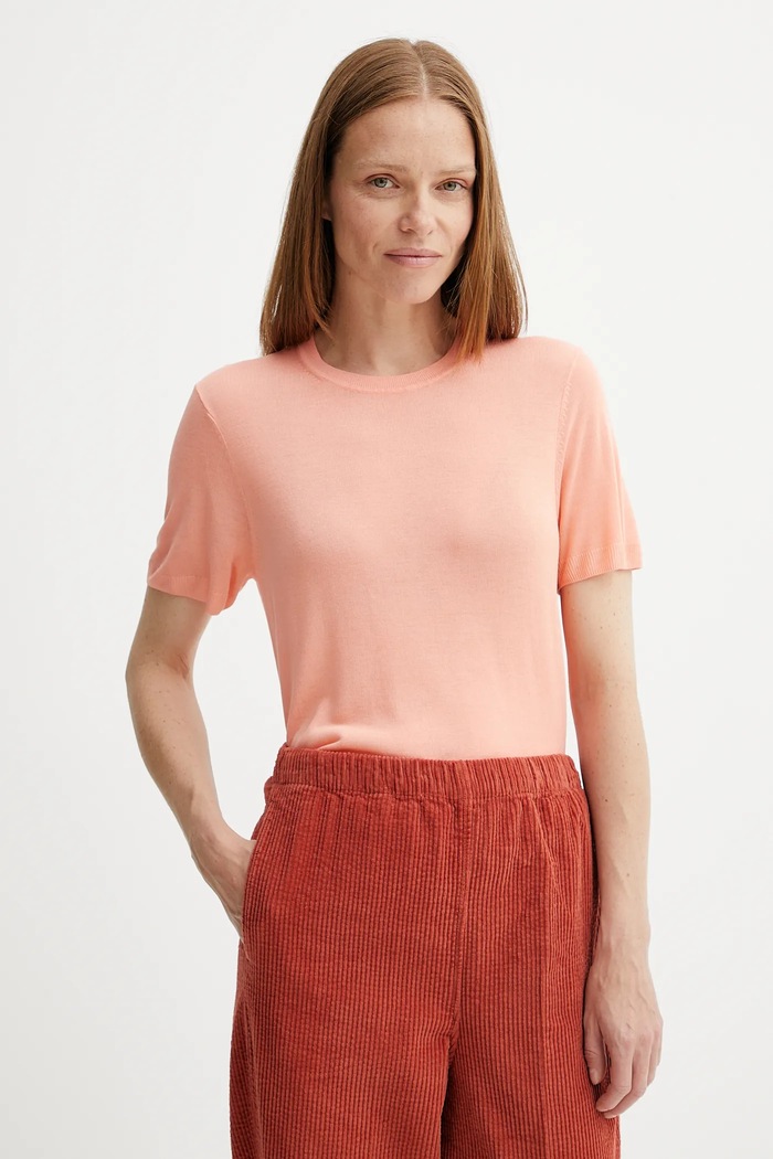 Tričko Calvin Klein jednofarebný oranžová LV044A307G