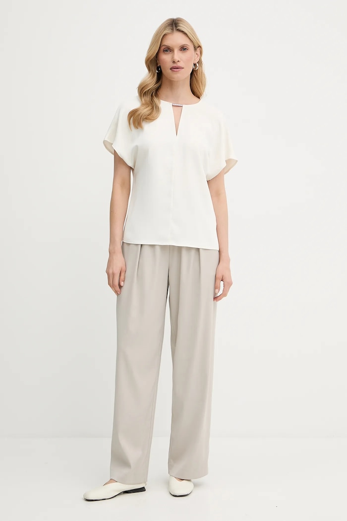 Calvin Klein bluză LV044C196G bej AW25