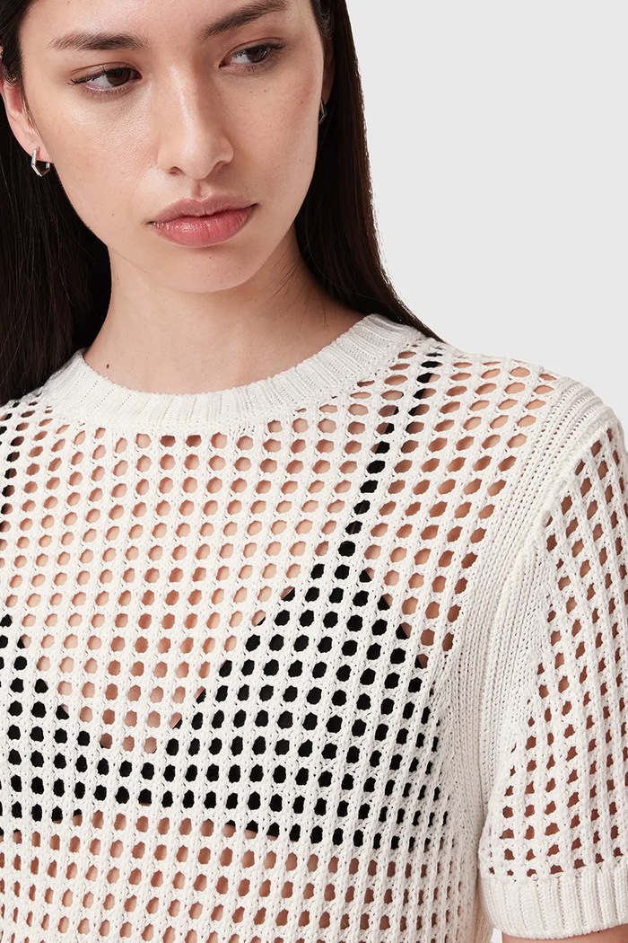 AllSaints bluză PALOMA W045KC alb AW25