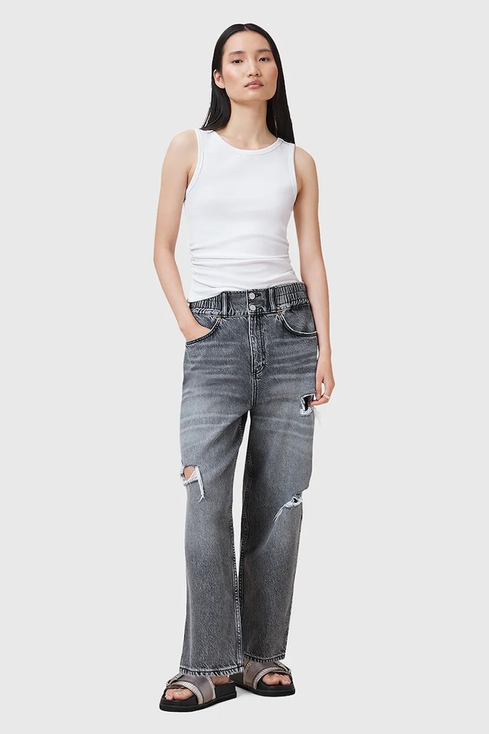AllSaints top dámsky bavlnený s elastanom KATARINA W192JC