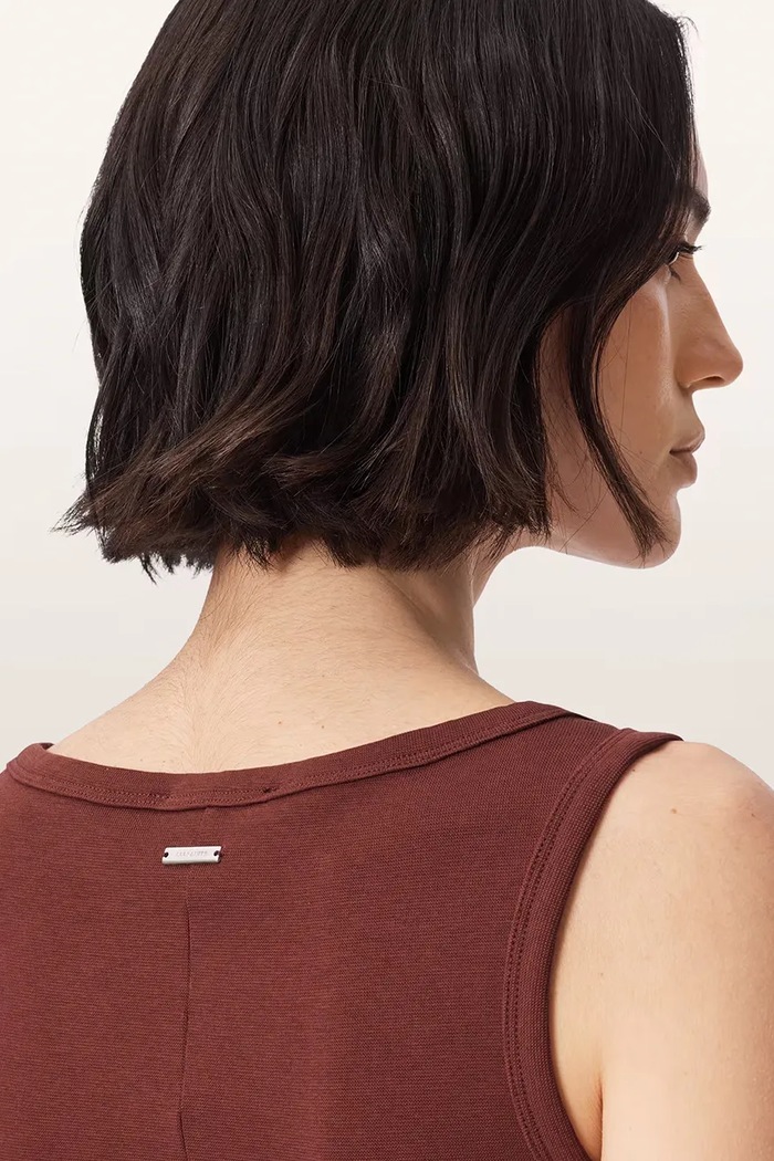 AllSaints Top damski bawełniany z elastanem KATARINA W192JC