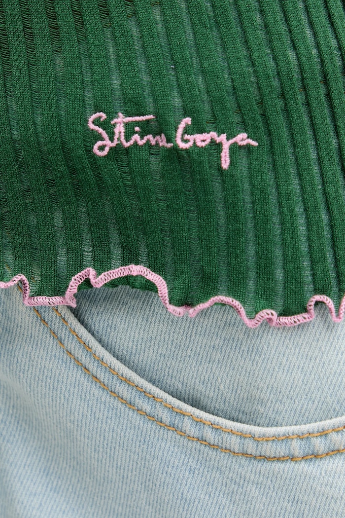 Hedvábný top Stine Goya SG.PF25.T059.2355 zelená