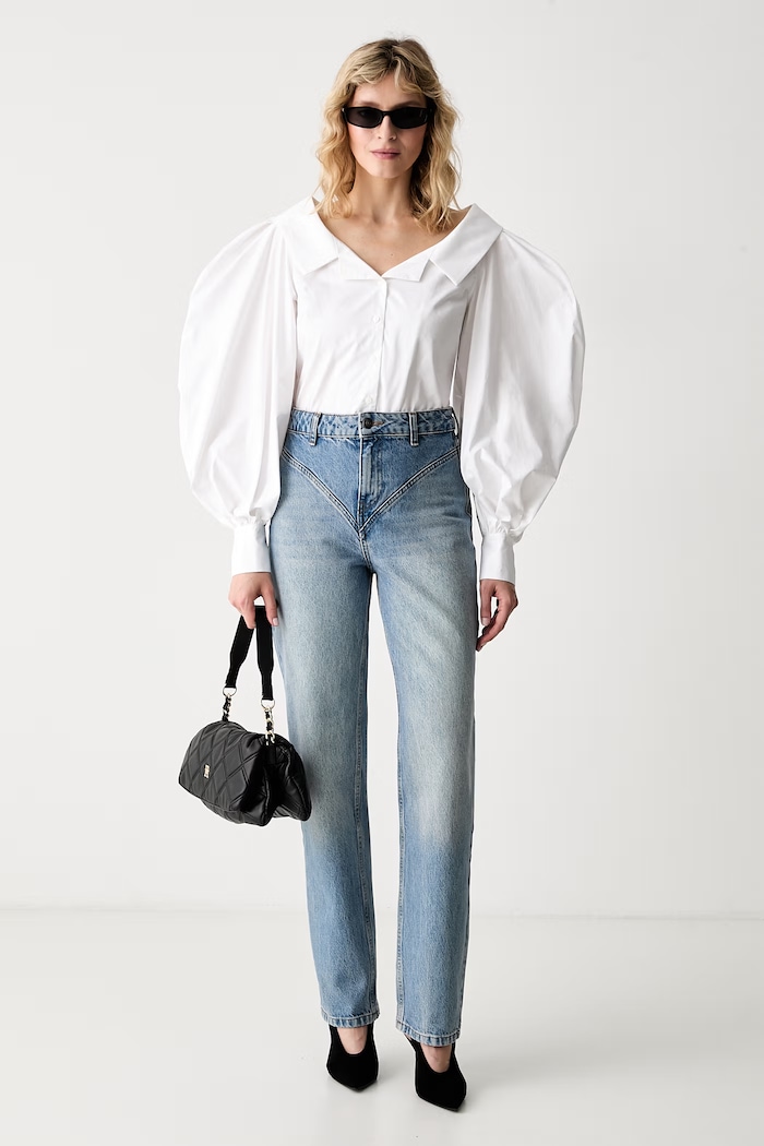 Karl Lagerfeld košulja za žene od pamuka A3W11042 bijela SS26